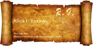Röckl István névjegykártya